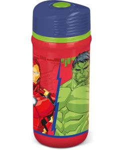 Borraccia 390 ml con chiusura antigoccia in plastica per bambini Avengers