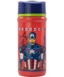 Borraccia 390 ml con chiusura antigoccia in plastica per bambini Avengers