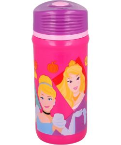 Borraccia Antigoccia in plastica per bambine Principesse 390 ml