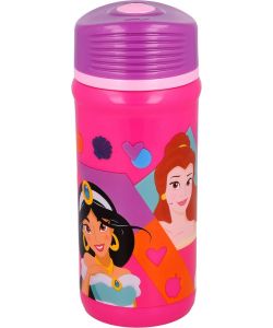 Borraccia Antigoccia in plastica per bambine Principesse 390 ml