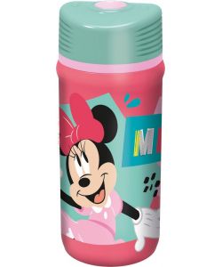 Borraccia 390 ml con chiusura antigoccia in plastica per bambine Minnie