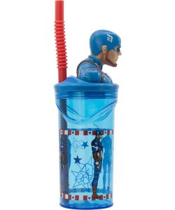 Borraccia per bambini in plastica Captain America 360 ml