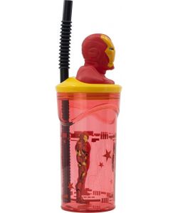 Borraccia per bambini in plastica Iron Man 360 ml