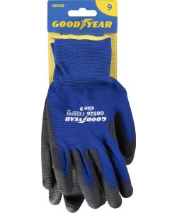 Guanti in nylon e poliuretano mod.G0526 taglia 9 blu/nero Lavoro