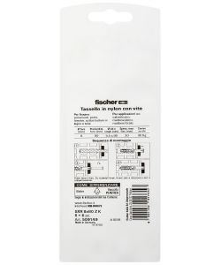 Fischer Tasselli con Vite - 8x80 mm - 6 Pezzi
