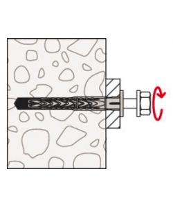Fischer Tasselli con Vite - 8x80 mm - 6 Pezzi
