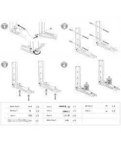 Fischer Mensole per Condizionatori KLIMA EASY KLIK - Acciaio 420mm
