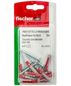 Fischer Tasselli con Vite DUOPOWER - Nylon Universale 6x30mm