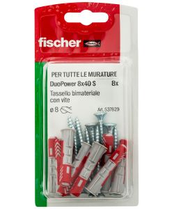 Fischer Tasselli con Vite per Murature e Cartongesso - 8mm 40mm