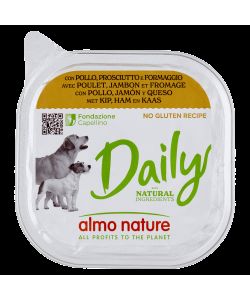Almo Nature Pat� Pollo Prosciutto Formaggio 300 g per Cani Adulti