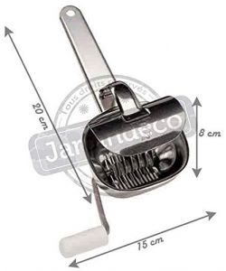 Ghidini Tritaprezzemolo Acciaio Inox con Coperchio e Manovella 217g