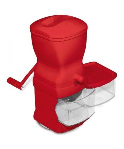 Grattugia a Manovella con Cassetto di Plastica Trasparente - 24x20x10cm