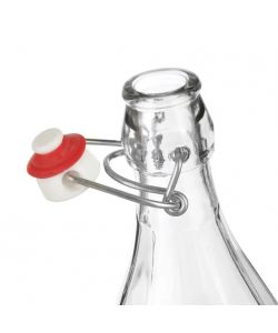 Bottiglia in vetro coste trasparente