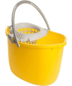 Apex Secchio 15L Giallo con Strizzatore e Bocchetta di Scarico