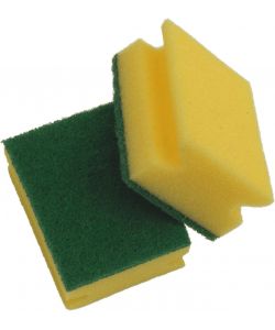 Apex Spugne Sagomate 6 Maxi Giallo Verde Super Assorbenti Fibra Abrasiva