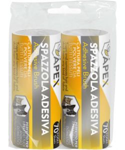 Apex Ricariche Nastro Adesivo Levapelucchi 2 Rotoli Multi-colore 70 Fogli