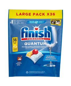 Finish Quantum Limone Pastiglie Lavastoviglie 36 Lavaggi 375 g