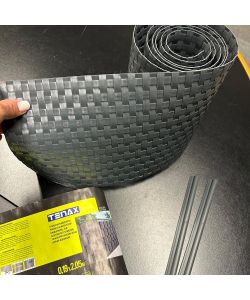 TENAX Striscia Frangivista Antracite 19x205 cm in HDPE con Clip Fissaggio