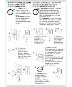 Metaform Porta Asciugamani ad Anello Cold Wind Cromo per bagno