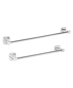 Portasciugamani a barra 30 cm cromato neoclassico per bagno