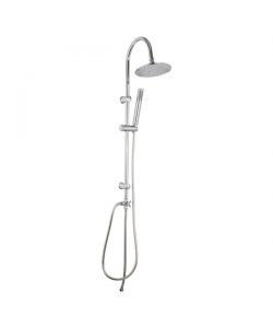 Starter Saliscendi Doccia Cromato con Soffione diam. 20 cm e Doccetta Anticalcare h 70 cm