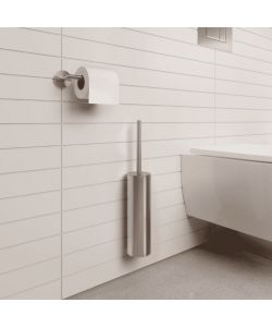 Metaform Porta Rotolo Aperto Inox Satinato per Bagno 15,7x5x7,5 cm