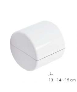 Metaform Porta Rotolo Tondo Louise Bianco Fissaggio a Parete 130x150 mm