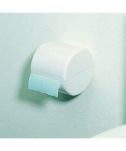 Metaform Porta Rotolo Tondo Louise Bianco Fissaggio a Parete 130x150 mm