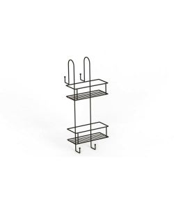 Contenitore da Appendere Nero Opaco con Ganci 54,5x22 cm