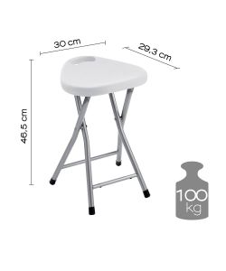 Gedy Sgabello da Bagno Richiudibile - Bianco - 465x300 mm