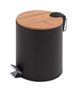 Portarifiuti con pedale 3L Bambu Nero