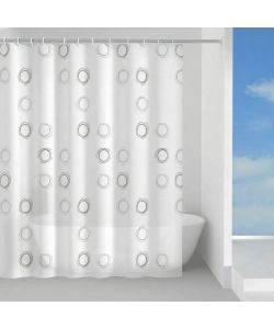 GEDY Tenda Doccia Nidi in PEVA 180x200 cm Impermeabile con Anelli