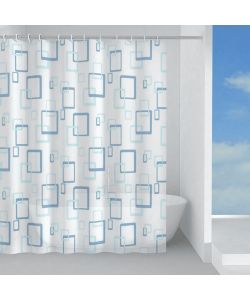 Gedy Tenda doccia Tablet PEVA 120x200 cm azzurra impermeabile con anelli