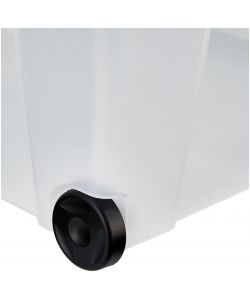 Stefanplast Contenitore con Ruote - Trasparente - 39x59x18 cm
