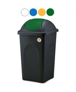 Pattumiera Basculante Multipat Nero/Blu L 60 Stefanplast