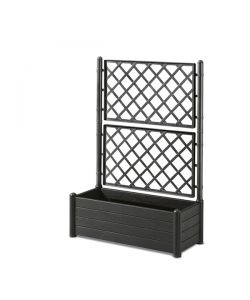 Stefanplast Fioriera Italia Antracite 100x43x142 cm per Esterni - Versatile e Moderna