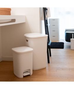 Stefanplast Portabiancheria Domus Plastica Bianco Polvere - 37x36x56cm