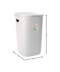 Stefanplast Portabiancheria Domus Plastica Bianco Polvere - 37x36x56cm