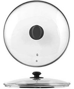 Home Coperchio Vetro 30 cm Nero per Pentole e Padelle - Made in Italy
