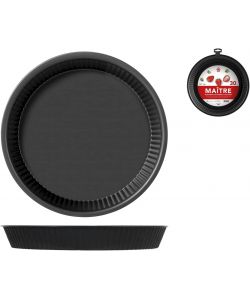 Home Stampo Crostata Antiaderente 30 cm Antracite Rotondo Lavabile