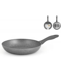 HeH Padella Antiaderente Stone Grigia 26 cm per Induzione e Gas
