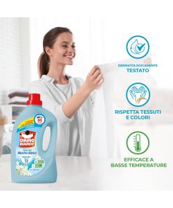 Omino Bianco Detersivo Liquido Lavatrice 1400 ml x3 Muschio Bianco
