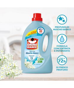 Omino Bianco Detersivo Liquido Lavatrice 1400 ml x3 Muschio Bianco