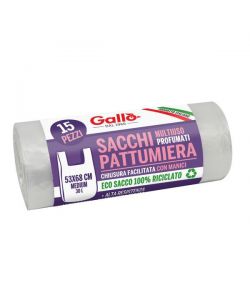 Sacco Immondizia Manici Trasparente  53X 68 G 11 Pz 15 Gallo