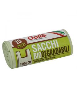 Sacco Immondizia Bio Manici 43X 50 G 8 Pz 15 Gallo