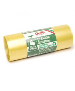 Sacco Immondizia Legacci Giallo 80X120 G 60 Pz 10 Gallo