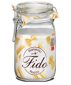 Bormioli Vaso Vetro Fido 1 lt - Barattolo Ermetico Trasparente