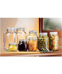 Bormioli Vaso Vetro Fido 1 lt - Barattolo Ermetico Trasparente