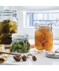 Bormioli Vaso Vetro Fido 1 lt - Barattolo Ermetico Trasparente