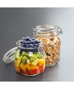 Bormioli Vaso Vetro Fido 1 lt - Barattolo Ermetico Trasparente
